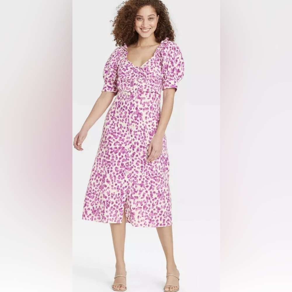 Who What Wear Linen Blend Dress